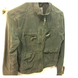 Mossimo zip-up army green jacket